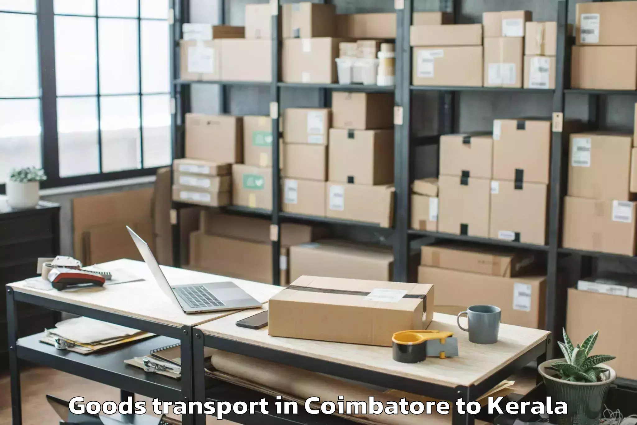 Discover Coimbatore to Karunagappally Goods Transport